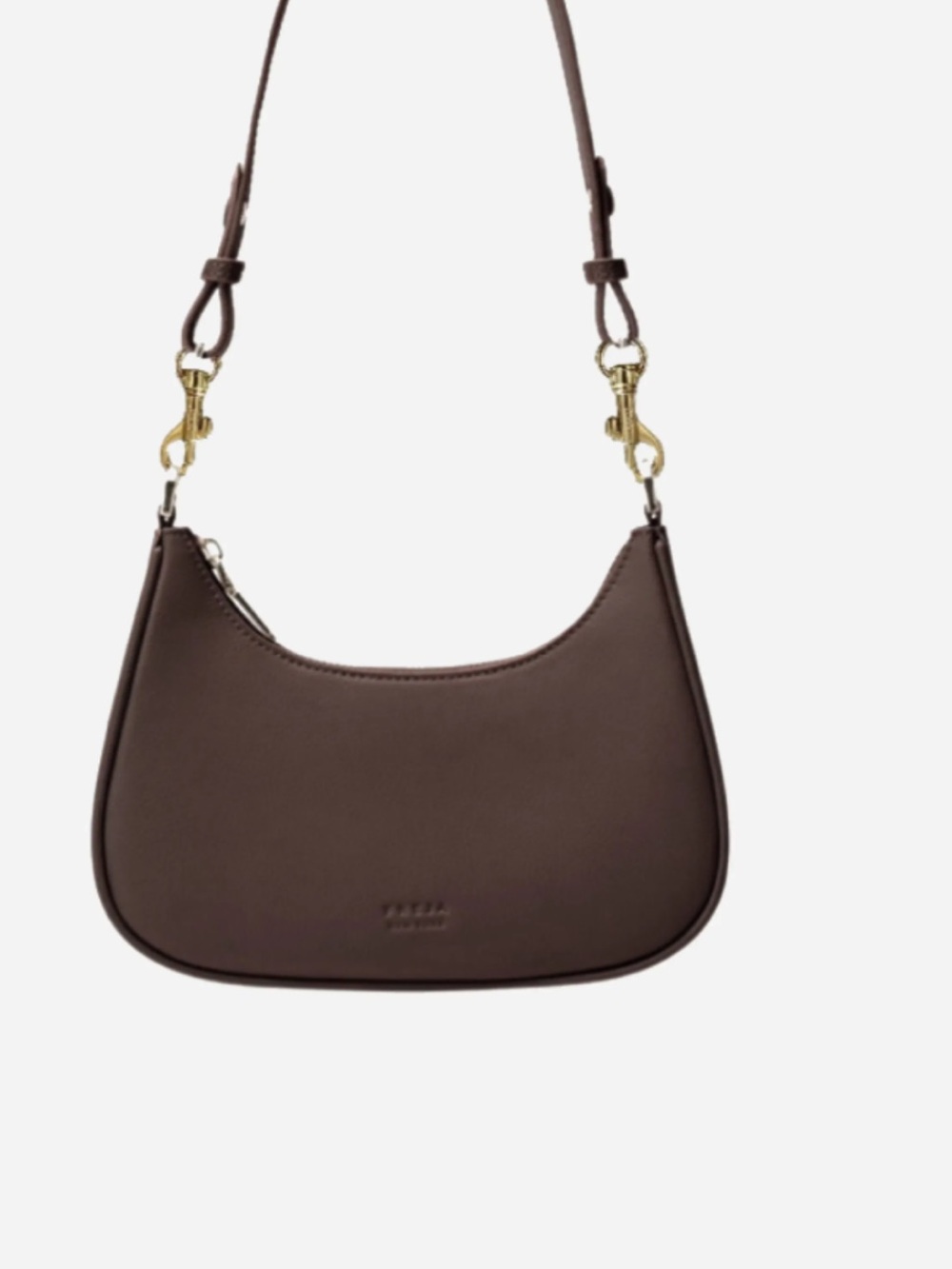 Freja New York Roma espresso Dark Brown Leather Shoulder Bag